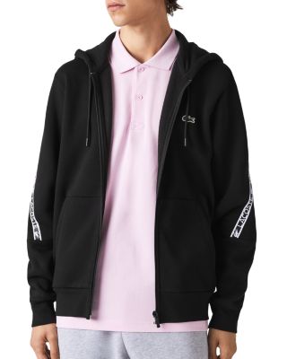 Classic Fit Printed Bands Zip Front Hoodie