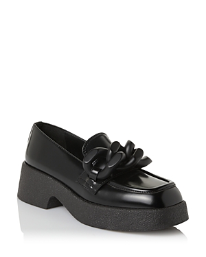 Shop Stella Mccartney Women's Skyla Alter Brush Loafer Flats In Black