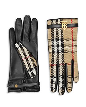 Burberry - Victoria Vintage Check & Leather Gloves