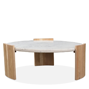 Moe's Home Collection Dala Marble & Oak Coffee Table In White