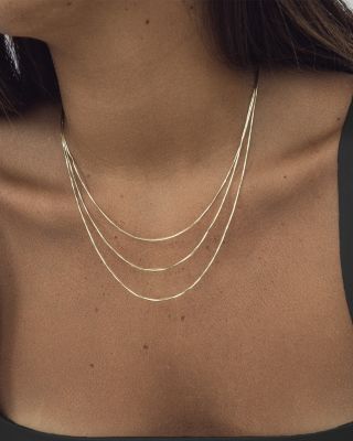 Triple Lady Layered Necklace, 16.75"