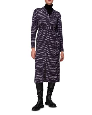 Dotted Spot Print Shirt Dress
