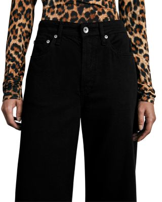 Featherweight Logan High Rise Wide Leg Jeans in Black