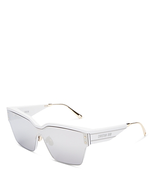 Dior Club M4u Mask Sunglasses, 145mm In White/silver Mirror