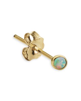 MARIA TASH - 14K Yellow Gold Opal Bezel Single Stud Earring