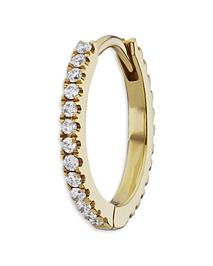 Maria Tash 18k Yellow Gold Diamond Eternity Small Single Hoop Earring In White/gold