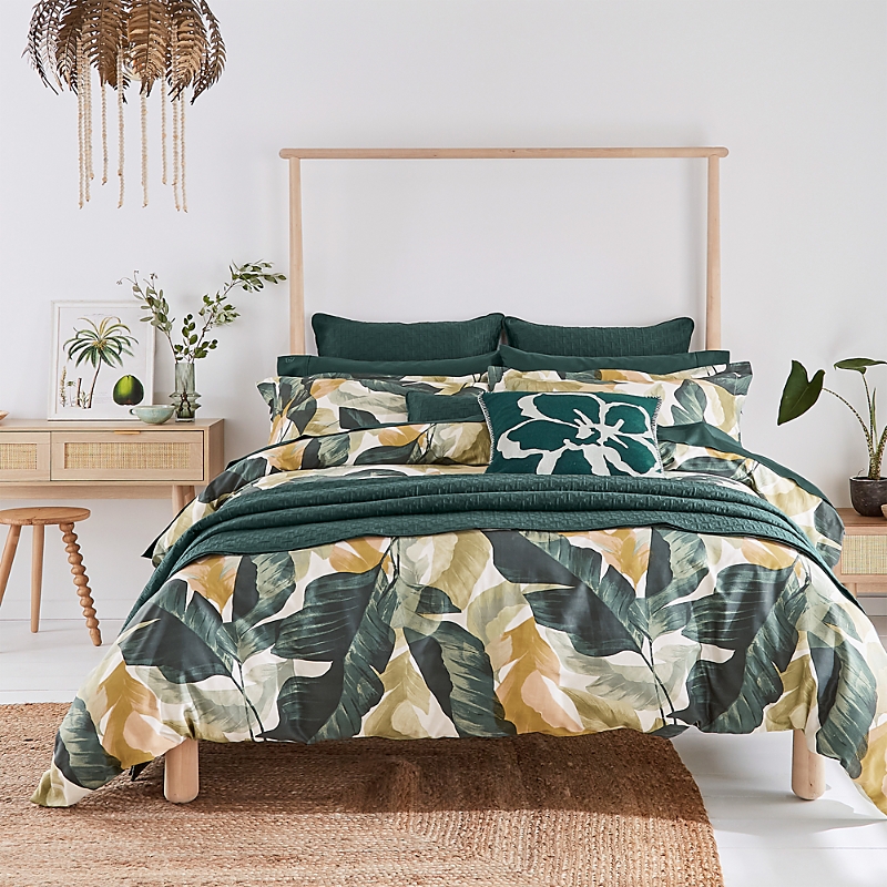 Ted Baker 220 Thread Count Urban Forager Duvet Cover Set In Green