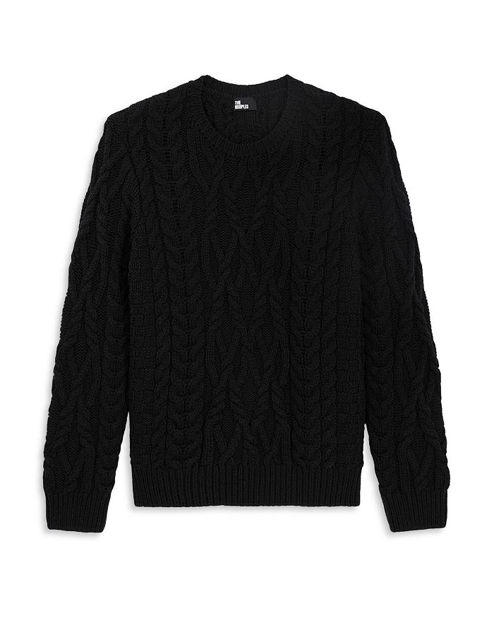 The Kooples Crewneck Cable Knit Sweater Bloomingdale's