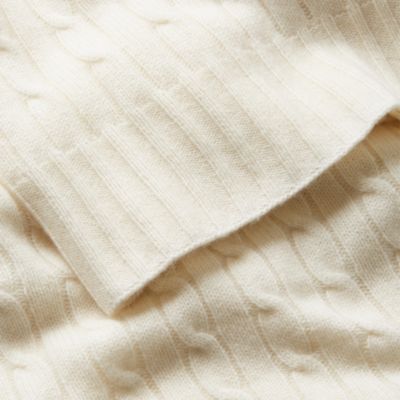 Cable Cashmere Throw Blanket