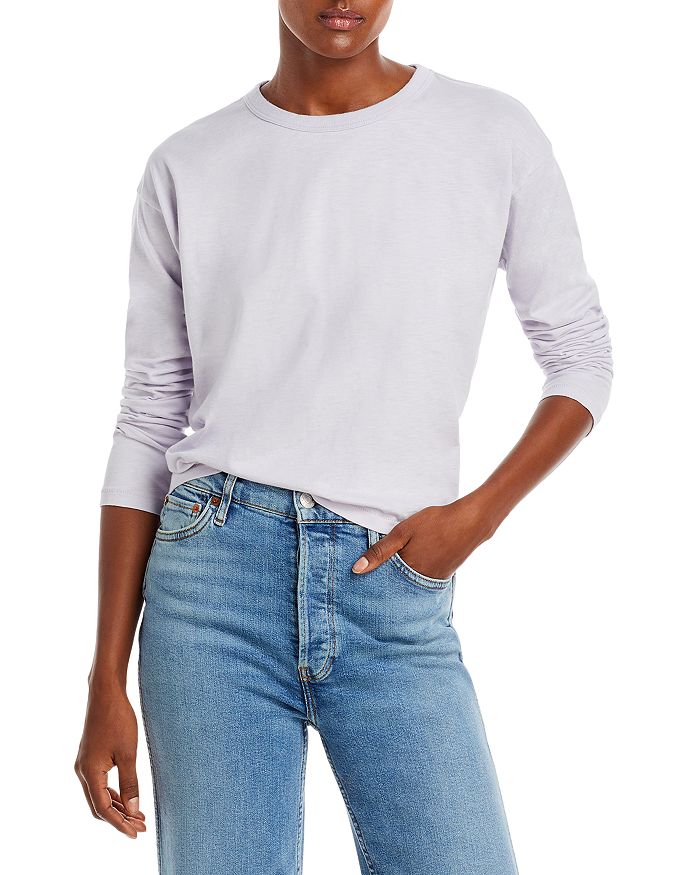 rag & bone The Slub Cropped Long Sleeve Tee | Bloomingdale's
