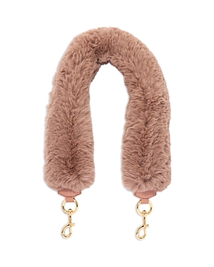 Marc Jacobs The Year Of Rabbit Faux Fur Shoulder Strap In Sunkissed/rose Gold