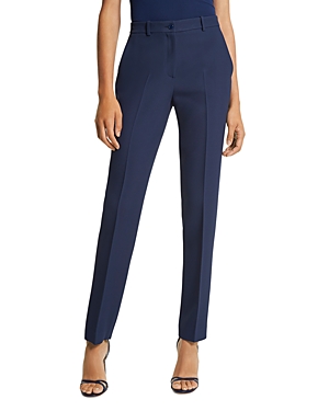 Michael Kors Samantha Crepe Sable Pants In Navy
