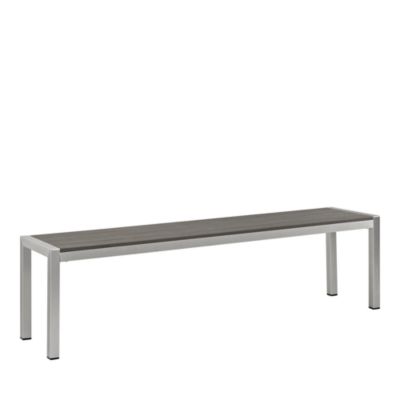 Modway - Shore Outdoor Patio Aluminum Bench