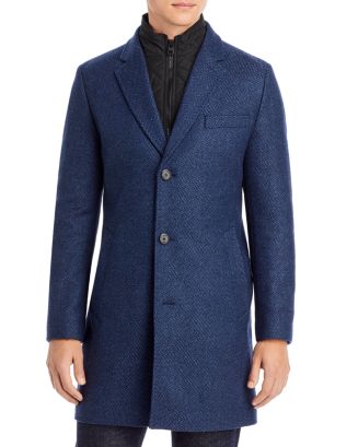 HUGO Milogan Wool Blend Textured Slim Fit Coat | Bloomingdale's
