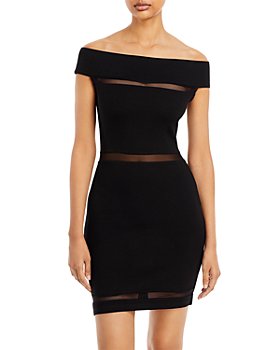 FRENCH CONNECTION - Viven Mesh Inset Mini Dress