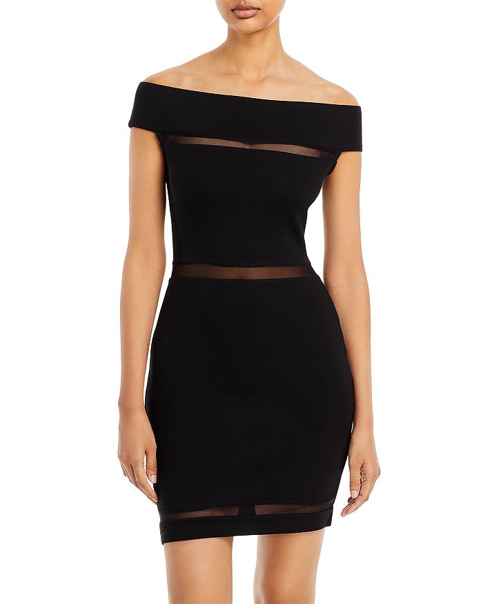 FRENCH CONNECTION Viven Mesh Inset Mini Dress Bloomingdale s