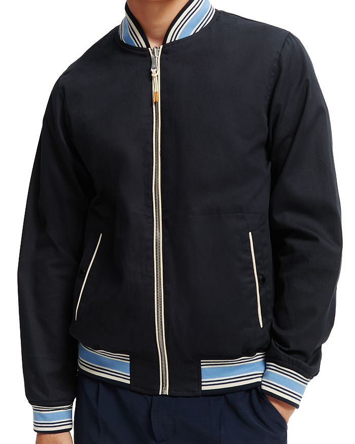 Scotch & Soda Printed Reversible Full Zip Bomber Jacket | Bloomingdale's