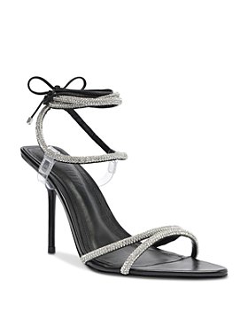 SCHUTZ - Women's Gio Pointed Toe Rhinestone Embellished High Heel Sandals