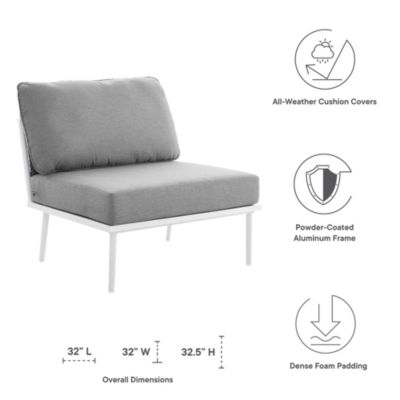 Stance Outdoor Patio Aluminum Armless Chair