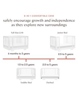 Yuzu 8 in 1 Convertible Crib with All Stages Conversion Kits