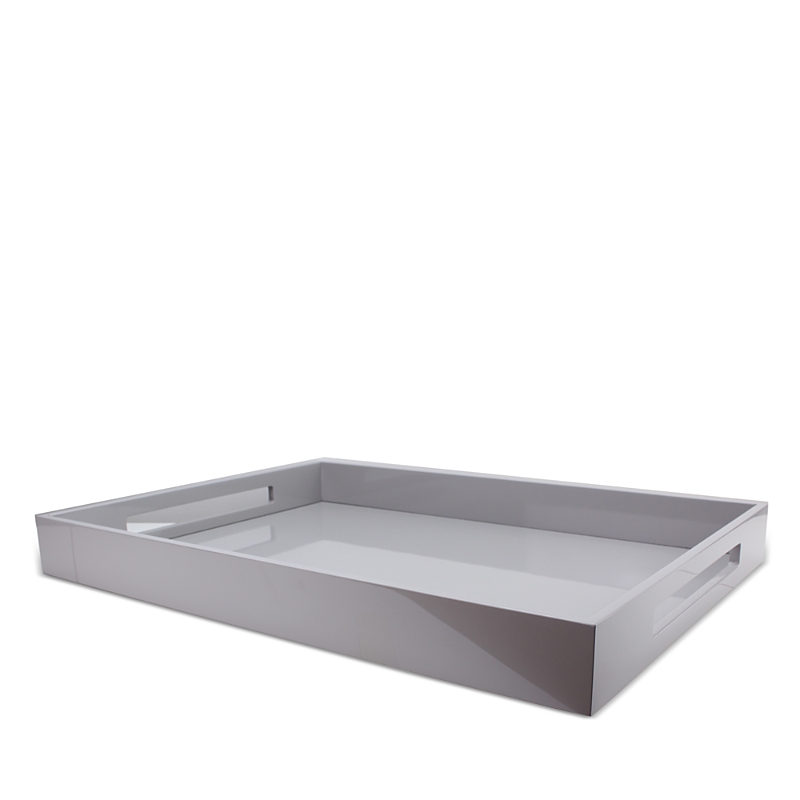 Addison Ross 22 X 16 Carbon Lacquer Tray In Chiffon