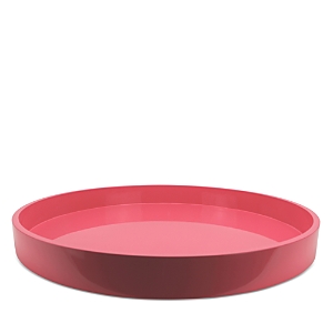 Addison Ross Large Lacquer 20 Round Tray In Watermelon
