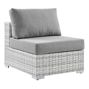 Shop Modway Convene Outdoor Patio Armless Chair In Light Gray & Gray