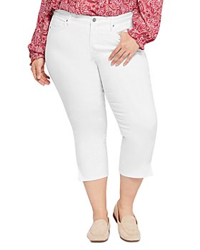 NYDJ Plus - Chloe Capri High Rise Slim Jeans in Optic White