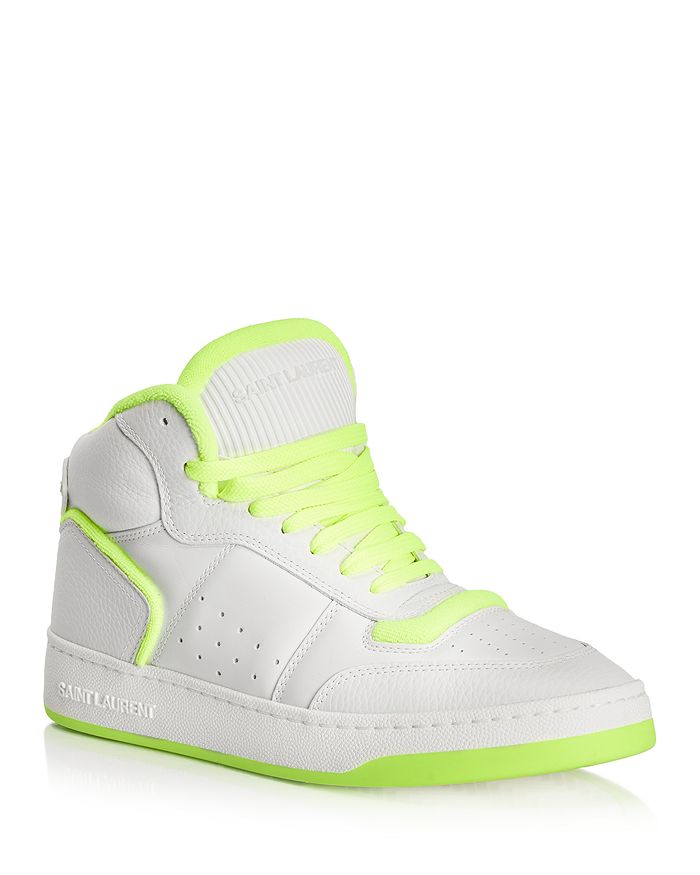 chanel neon high top sneakers