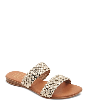 Andre Assous Naria Slide Sandal In Platino