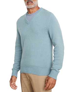 Vince Blue V-neck Sweater In Teal Pool