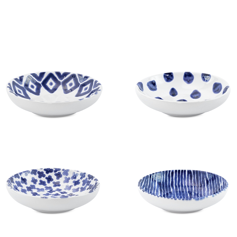 Vietri Santorini Assorted Condiment Bowls - Set Of 4 In Blue