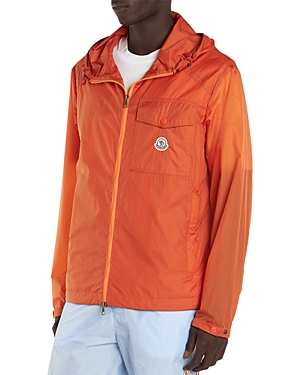 Shop Moncler Samakar Zip Front Hooded Jacket In Orange