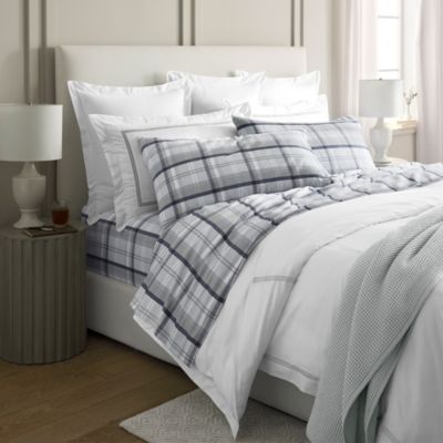 Boll & Branch - Flannel Heathered Plaid Pillowcase Set, King