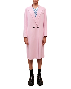 Maje Guirose Notched Collar Trench Coat