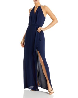 SALE!【BCBG MAXAZRIA】ホルターネック シャーリングドレス BCBGMAXAZRIA Selene ホルターネック シャーリング ドレス