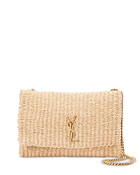 Saint Laurent - Kate Medium Straw Shoulder Bag