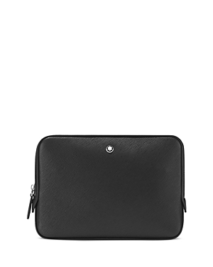 Shop Montblanc Sartorial Leather Mini Messenger Bag In Black