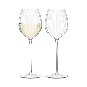 Shop Lsa Aurelia White Wine Glass, Set Of 2 In Clear