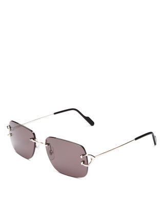 Cartier Signature C Rimless Square Sunglasses, 59mm