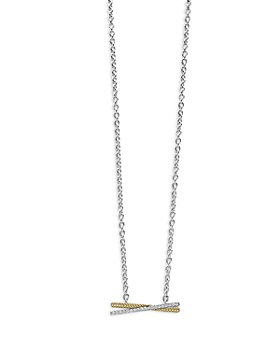 LAGOS - 18K Gold & Sterling Silver Caviar Lux Diamond Pendant Necklace, 16"-18"