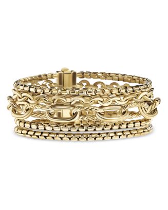 David Yurman 18K Yellow Gold Multirow Chain Bracelet | Bloomingdale's