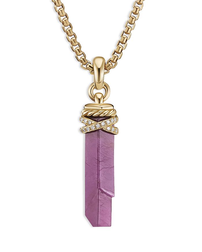 David Yurman - Amulets 18K Yellow Gold Wrapped Amulet with Pav&eacute; Diamonds