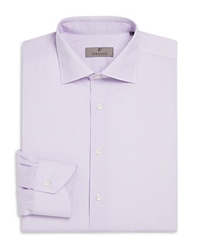 Canali - Lavender Micro Check Modern Fit Dress Shirt