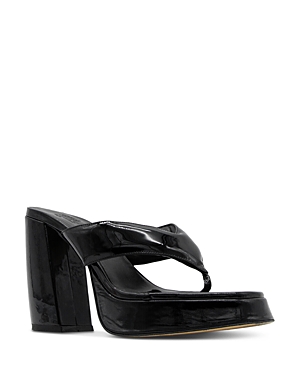 Gia Borghini Gia 17 Patent Platform Sandal In Black