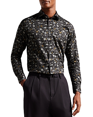 TED BAKER TORTED FLORAL PRINT SHIRT