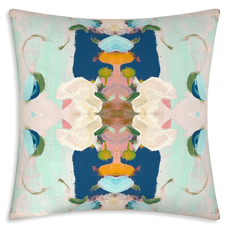 Laura Park Designs Monet's Garden Navy Decorative Pillow, 22 X 22 In Navy