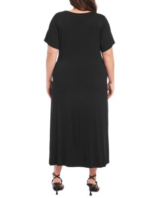 Faux Wrap Midi Dress