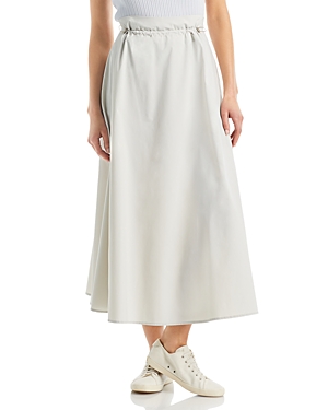 Herno Drawstring Midi Skirt In Stone