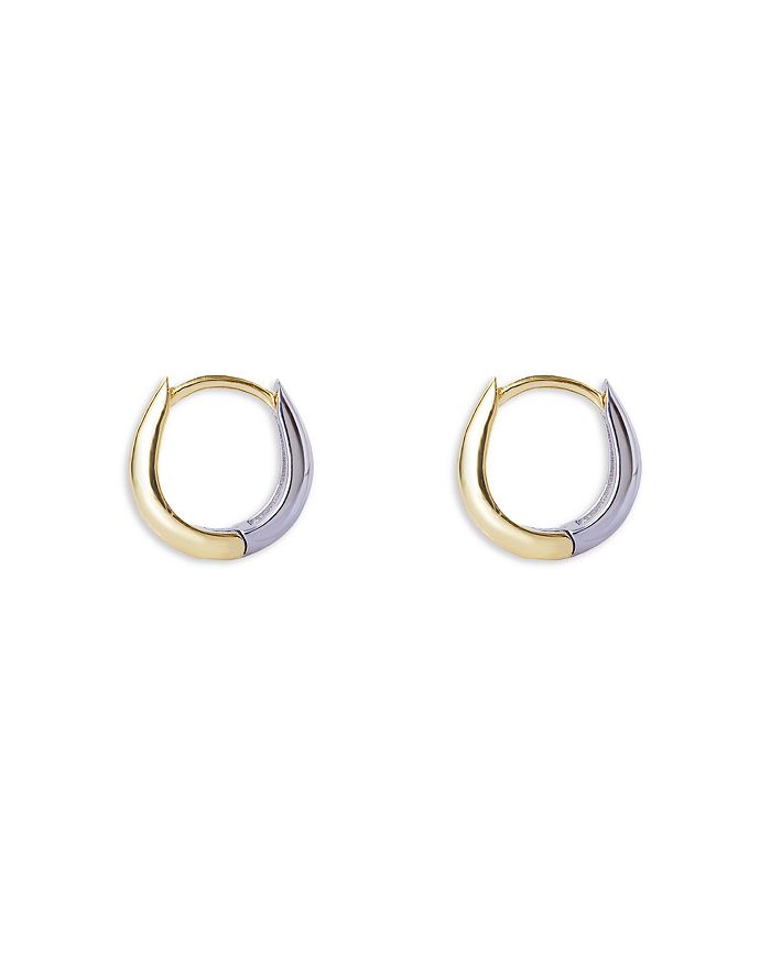 POPLYKE Orecchini A Cerchio Huggie In Argento 925 Con Opale - Ipoallergenici, Regalo In Confezione